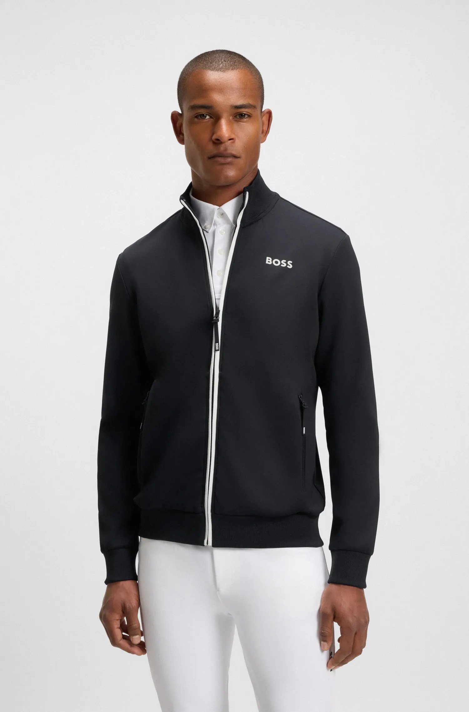 BOSS Equestrian Sammy Men's Functional Cardigan | Sky Captain