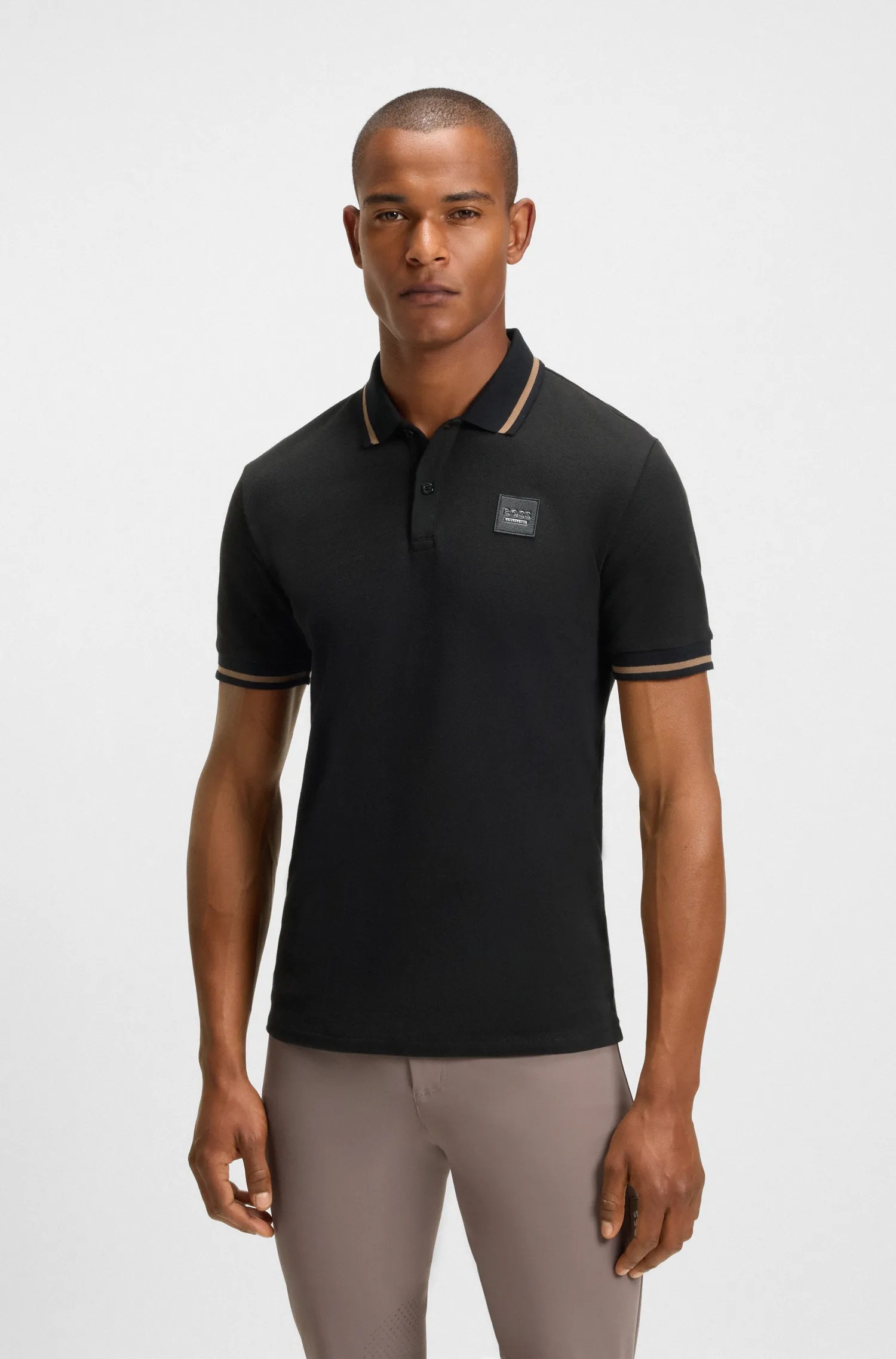 BOSS Equestrian Paul Mannen Polo | Zwart