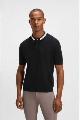 BOSS Equestrian Joshua Mannen Knitwear Polo Rice | Sky Captain