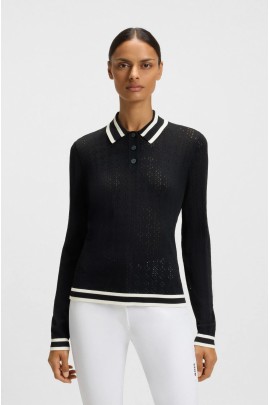 BOSS Equestrian Pam Women's Knitwear Polo Ajor | Sky Captain
