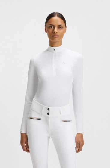 BOSS Equestrian Minou Women's Competition Shirt Texture LS | White