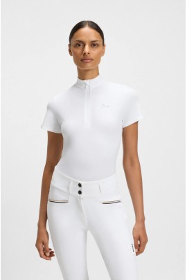 BOSS Equestrian Maira Women's Competition Shirt Texture SS | White
