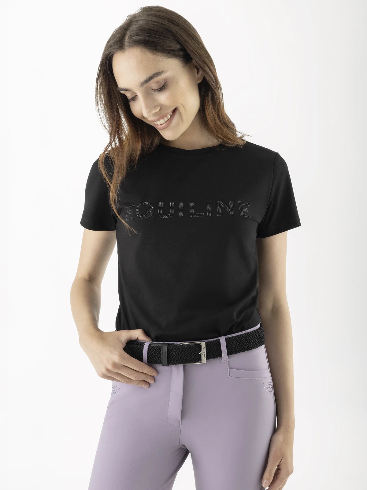 Equiline Eqgless Dames T-Shirt | Zwart Equiline Eqgless Dames T-Shirt | Zwart