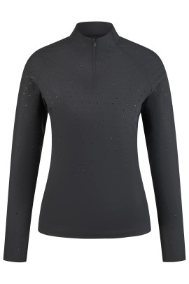 Pikeur Selection Function Zip Dames Shirt LS | Zwart