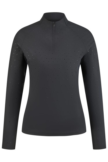 Pikeur Selection Function Zip Dames Shirt LS | Zwart Pikeur Selection Function Zip Dames Shirt LS | Zwart