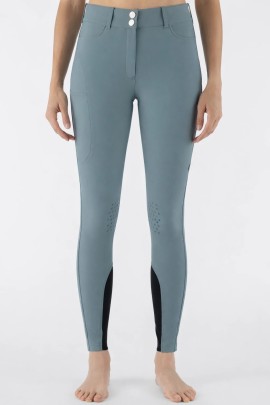 Equiline Qcusmak Women's Riding Breeches Phone Pocket Knee Grip | Forest Green