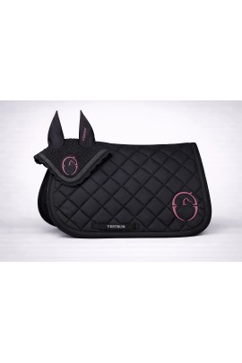 Vestrum Set Bonn Zadeldekje & Oornetje Springen | Zwart / Dark Mauve