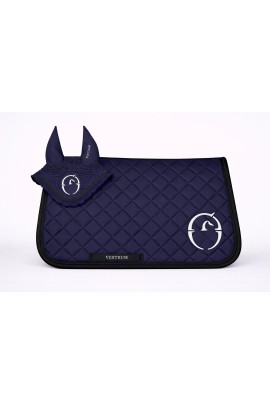 Vestrum Set Los Angeles Zadeldekje & Oornetje Springen | Navy - Zwart