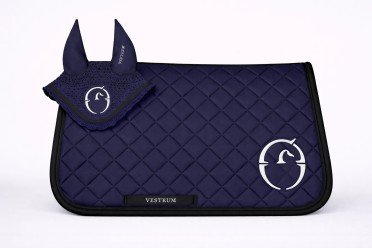 Vestrum Set Los Angeles Saddle Pad & Earnet Jumping | Navy - Black Vestrum Set Los Angeles Saddle Pad & Earnet Jumping | Navy - Black