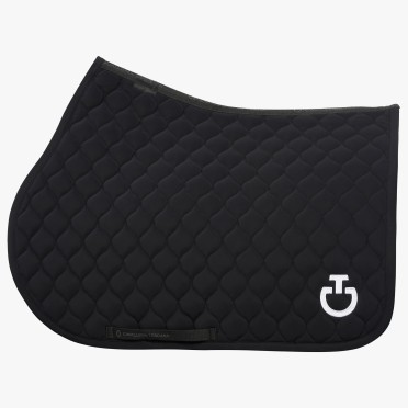 Cavalleria Toscana Circular Quilted Jersey Zadeldekje Springen | Zwart Cavalleria Toscana Circular Quilted Jersey Zadeldekje Springen | Zwart