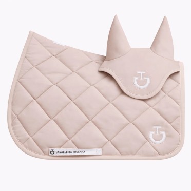 Cavalleria Toscana Set Diamond Quilted Jersey Saddle Pad & Earnet Jumping | Brich Cavalleria Toscana Set Diamond Quilted Jersey Saddle Pad & Earnet Jumping | Brich