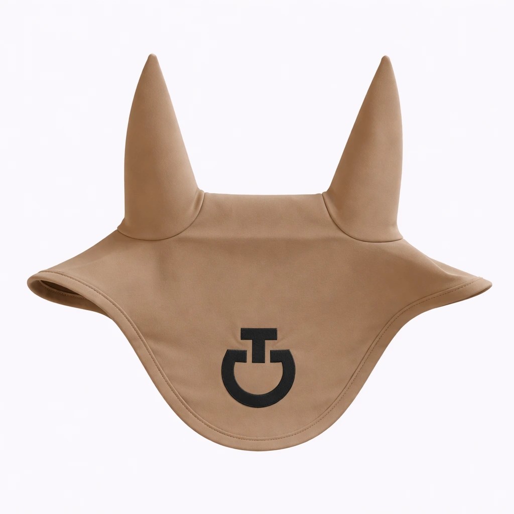 Cavalleria Toscana Lightweight Jersey Horse Earnet | Walnut Cavalleria Toscana Lightweight Jersey Horse Earnet | Walnut