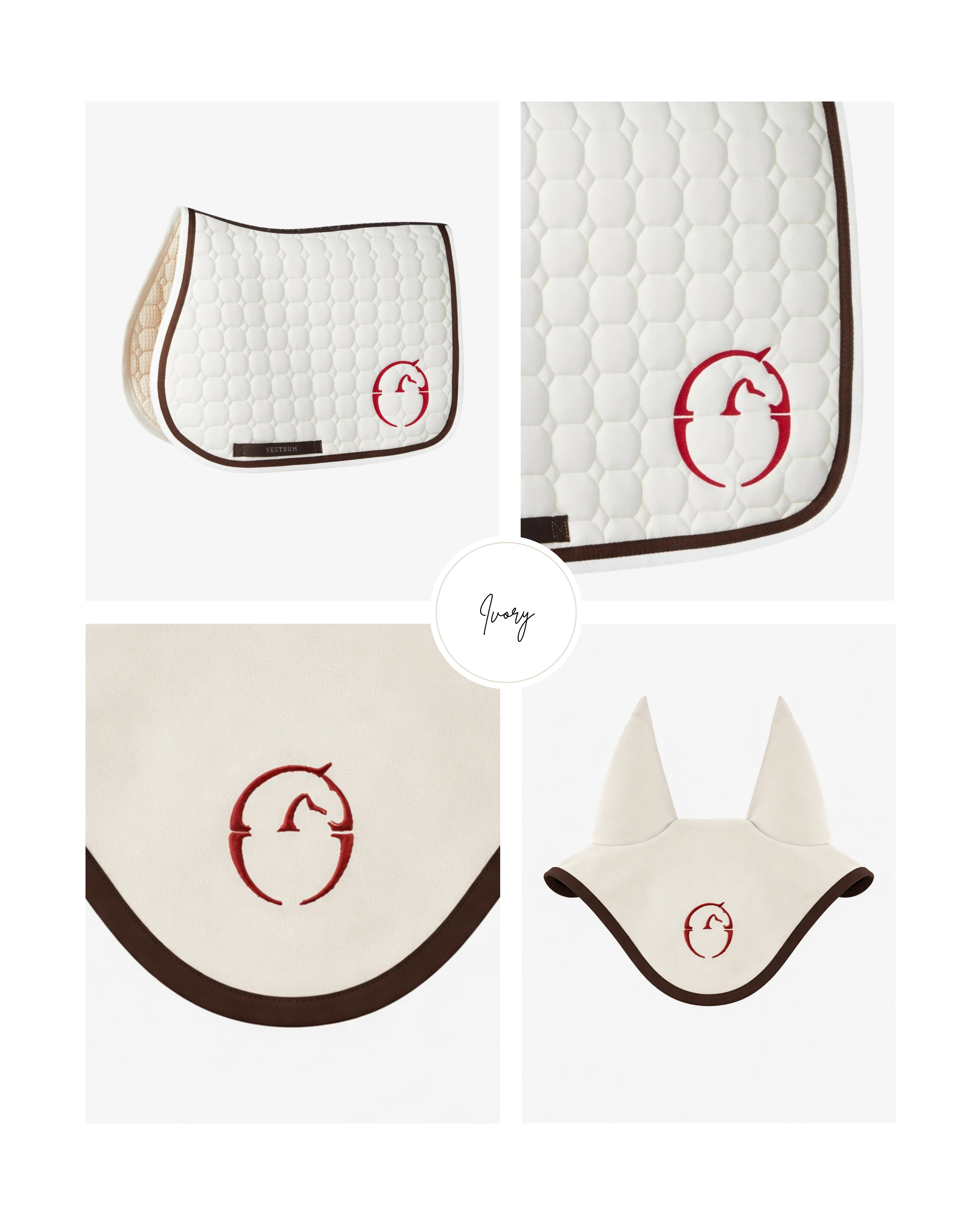 Vestrum Set Zadeldekje & Oornetje Springen Ivory/Rood | Shop Nu Vestrum Set Zadeldekje & Oornetje Springen Ivory/Rood | Shop Nu
