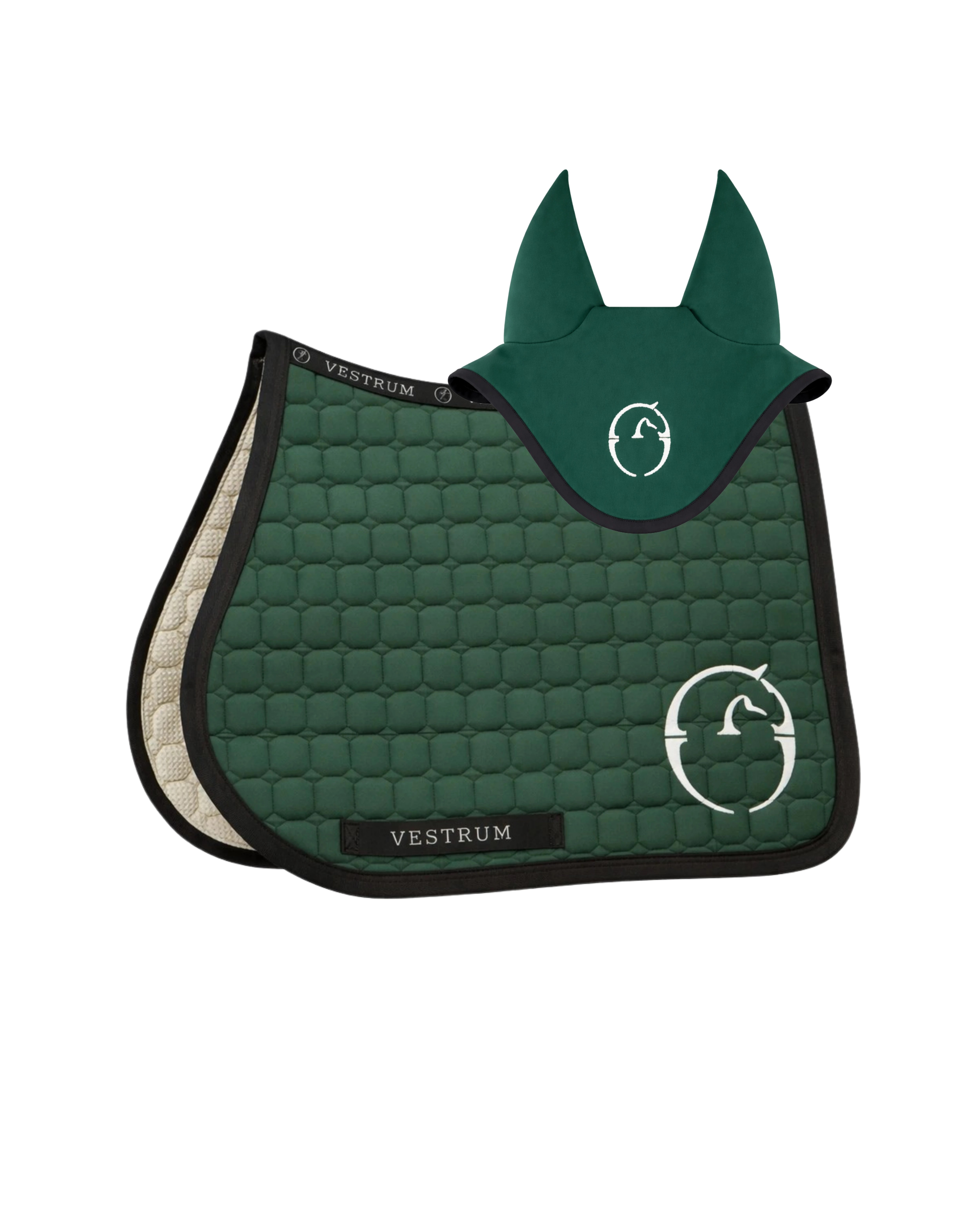 Vestrum Set Las Vegas Saddle Pad & Earnet Jumping | Forest Green Vestrum Set Las Vegas Saddle Pad & Earnet Jumping | Forest Green