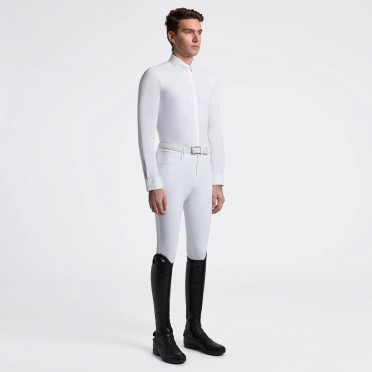Cavalleria Toscana Guibert Men's Competition Shirt LS | White Cavalleria Toscana Guibert Men's Competition Shirt LS | White