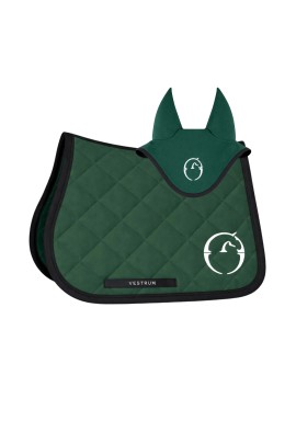 Vestrum Set Los Angeles Zadeldekje & Oornetje Springen | Forest Green