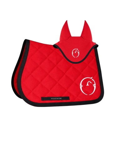 Vestrum Set Los Angeles Saddle Pad & Earnet Jumping | Red Vestrum Set Los Angeles Saddle Pad & Earnet Jumping | Red