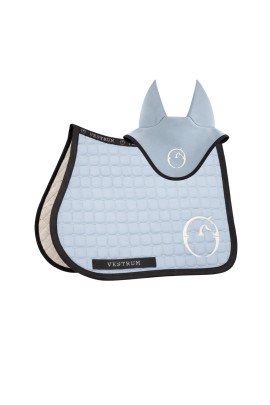 Vestrum Set Las Vegas Zadeldekje & Oornetje Springen | Cloud Blue - Ivory