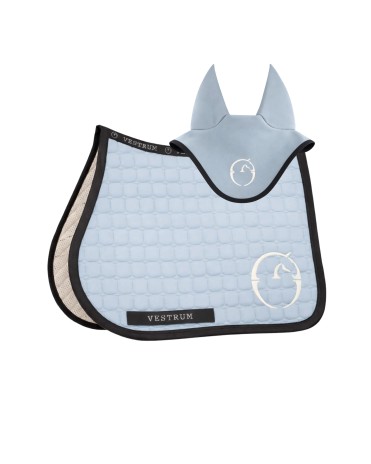 Vestrum Set Las Vegas Zadeldekje & Oornetje Springen | Cloud Blue - Ivory Vestrum Set Las Vegas Zadeldekje & Oornetje Springen | Cloud Blue - Ivory