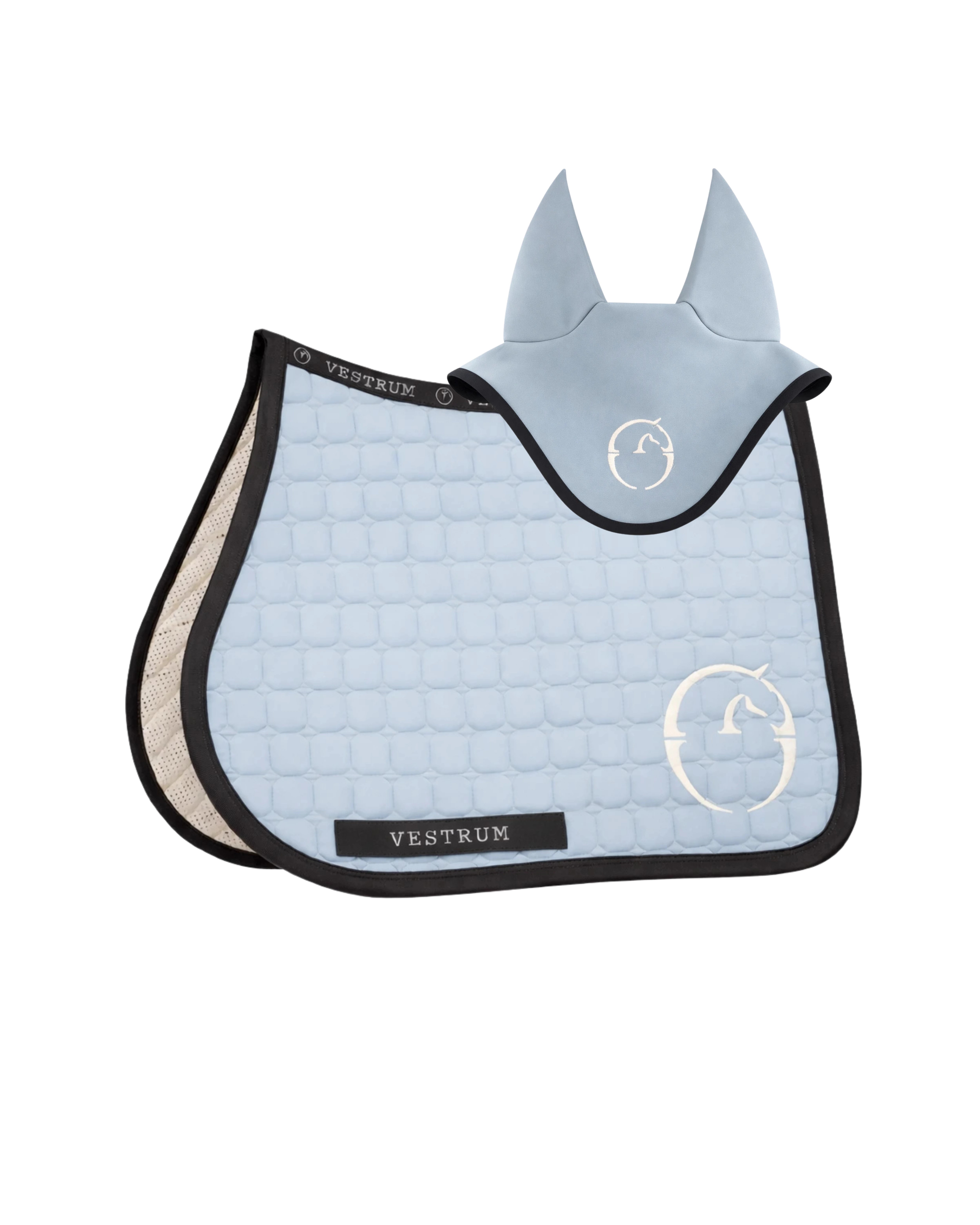 Vestrum Set Las Vegas Saddle Pad & Earnet Jumping | Cloud Blue - Ivory Vestrum Set Las Vegas Saddle Pad & Earnet Jumping | Cloud Blue - Ivory