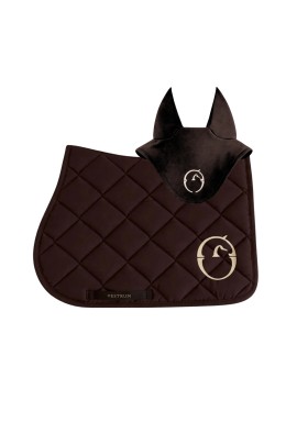 Vestrum Set Toyama TK Saddle Pad & Earnet Jumping | Chocolate - Beige