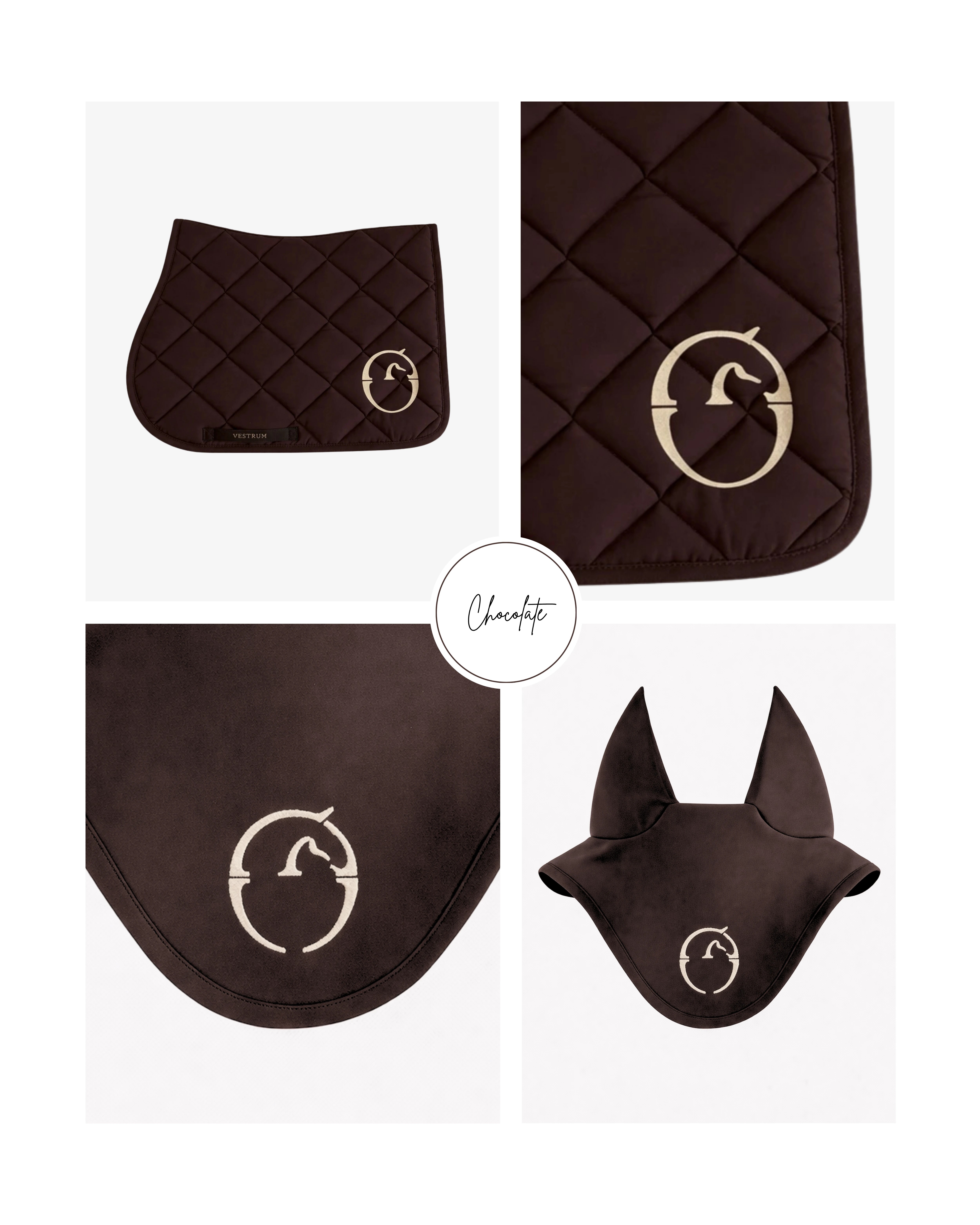 Vestrum Set Toyama TK Zadeldekje & Oornetje Springen Chocolate/Beige | Shop Nu Vestrum Set Toyama TK Zadeldekje & Oornetje Springen Chocolate/Beige | Shop Nu