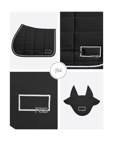 RG Italy Set Zadeldekje & Oornetje Zwart Springen | Shop Nu RG Italy Set Zadeldekje & Oornetje Zwart Springen | Shop Nu
