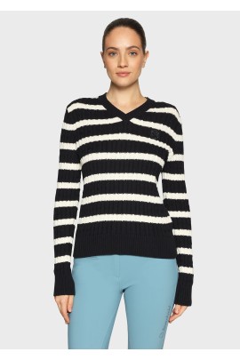 Samshield Lisa Twisted Dames Pullover | Navy - White