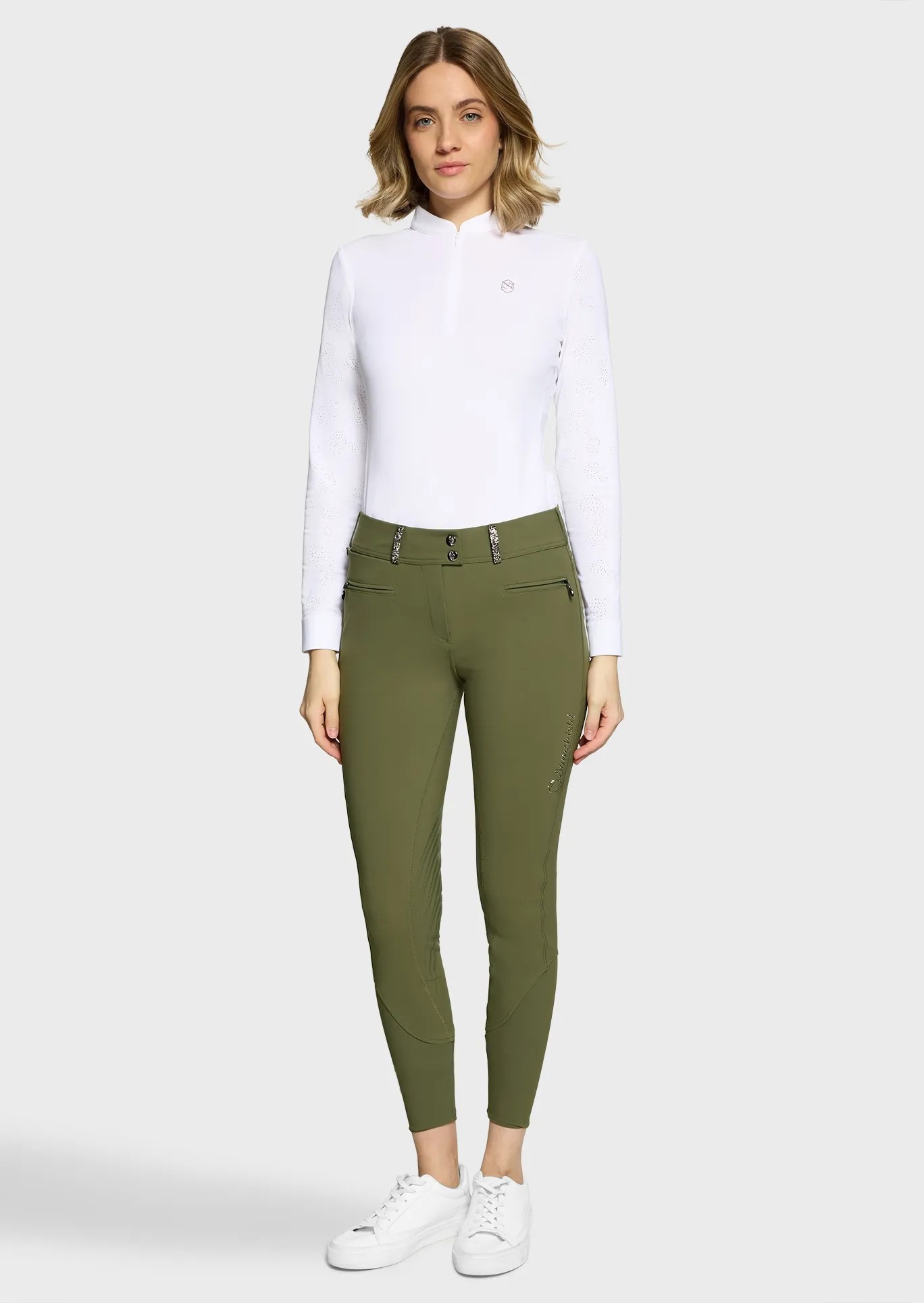 Samshield Clara Premium Women's Riding Breeches Full Grip | Kaki Samshield Clara Premium Women's Riding Breeches Full Grip | Kaki