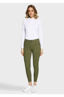 Samshield Clara Premium Dames Rijbroek Knie Grip | Kaki