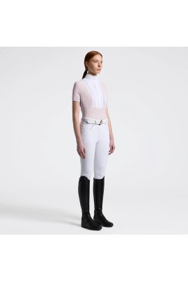 Cavalleria Toscana American Dames Wedstrijdshirt Perforated Jersey SS | Violet Ice