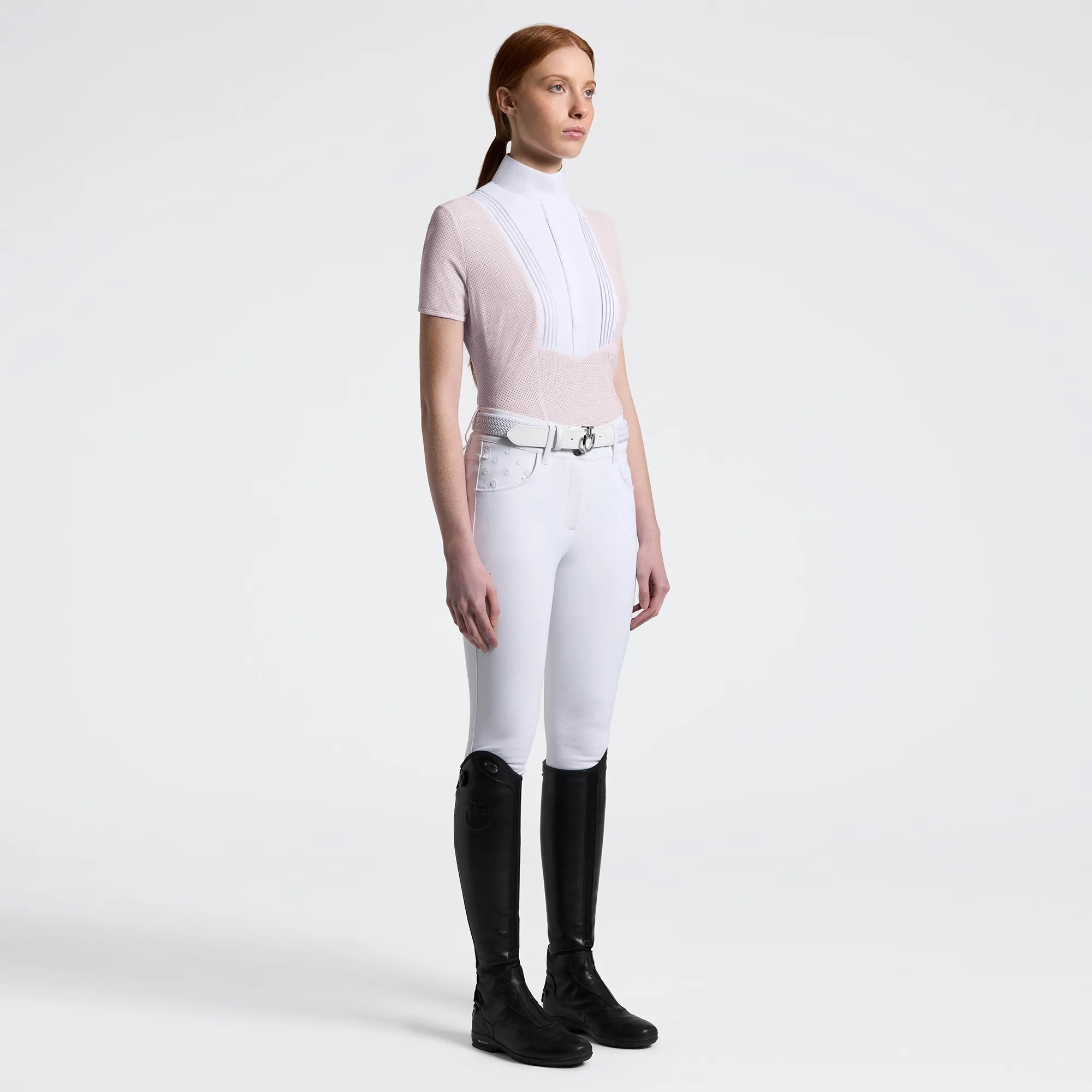 Cavalleria Toscana American Women's Competition Shirt Perforated Jersey SS | Violet Ice Cavalleria Toscana American Women's Competition Shirt Perforated Jersey SS | Violet Ice