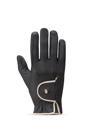Roeckl Grip Lona Handschoenen Bicolor | Zwart - Goud Roeckl Grip Lona Handschoenen Bicolor | Zwart - Goud