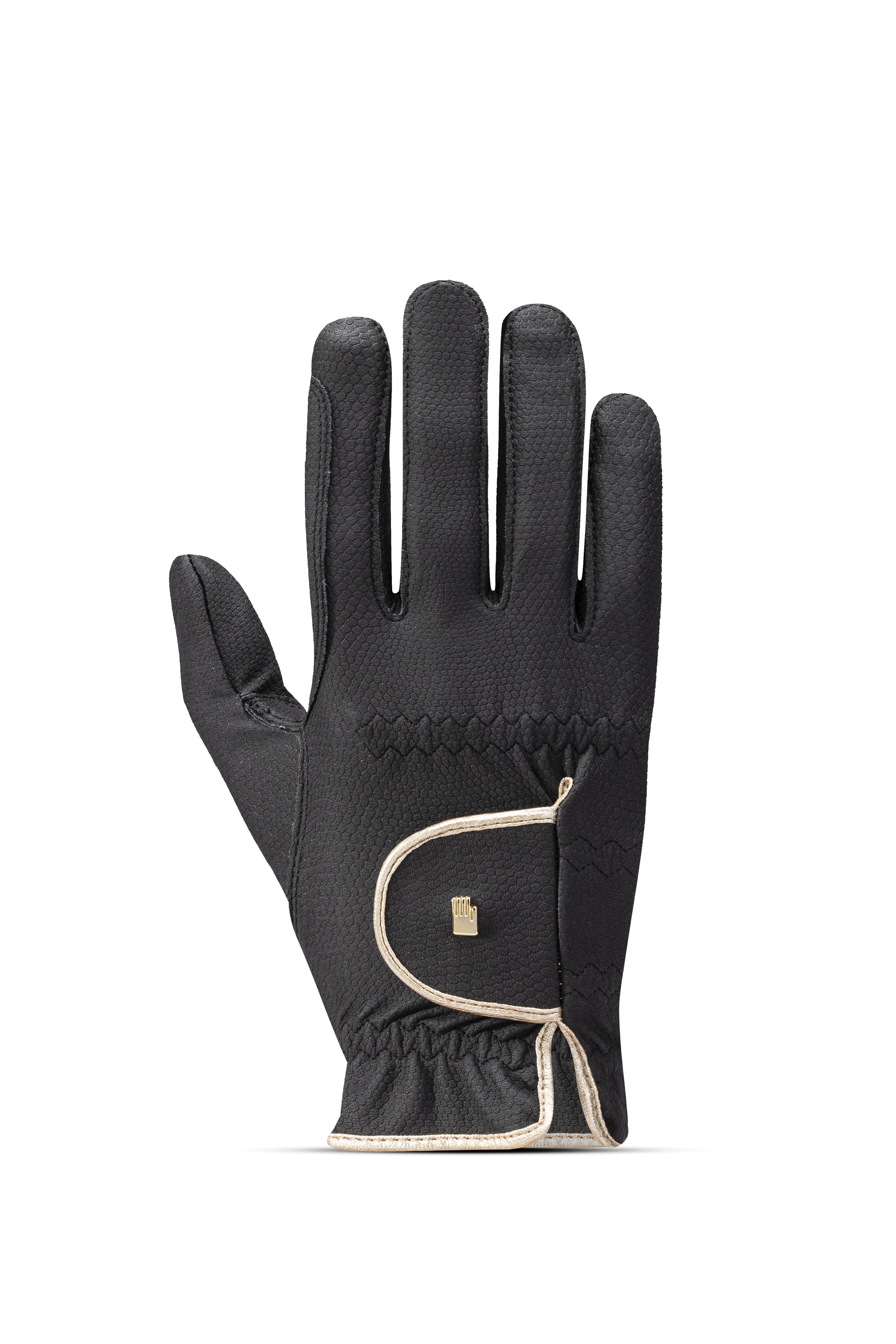 Roeckl Grip Lona Handschoenen Bicolor | Zwart - Goud Roeckl Grip Lona Handschoenen Bicolor | Zwart - Goud
