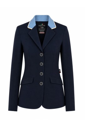 Equiline Women's Competition Jacket Blue Collar | Navy