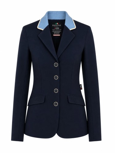 Equiline Dames Wedstrijdjasje Blauwe Kraag | Navy Equiline Dames Wedstrijdjasje Blauwe Kraag | Navy