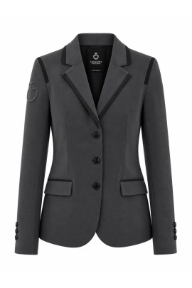 Cavalleria Toscana Dames Wedstrijdjasje Micro Print Lining - Donkergrijs