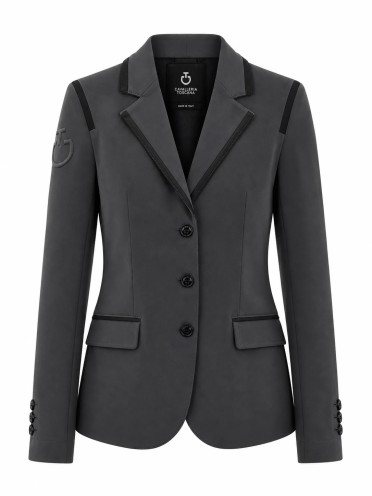 Cavalleria Toscana Dames Wedstrijdjasje Micro Print Lining - Donkergrijs Cavalleria Toscana Dames Wedstrijdjasje Micro Print Lining - Donkergrijs
