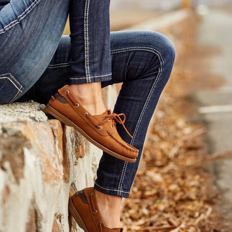 Ariat Ladies Antigua Boat Shoes | Walnut Ariat Ladies Antigua Boat Shoes | Walnut
