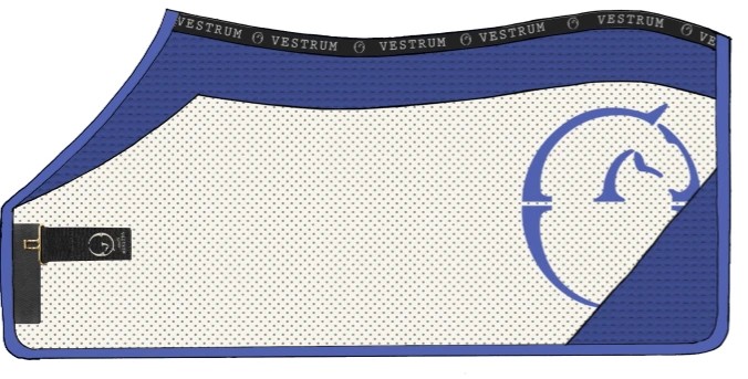 Vestrum Bergamo Mesh Antifly Rug Bright Blue - Beige Vestrum Bergamo Mesh Antifly Rug Bright Blue - Beige
