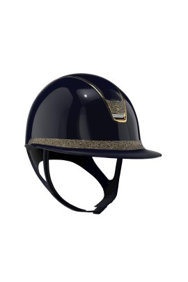 Miss Shield 2.0 Helmet Glossy Blue - Crystal Fabric Swarovski Metal Eclipse