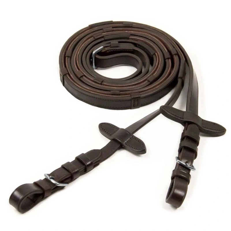 Schockemöhle Sports Rubber Grip Leather Reins Espresso | Shop now