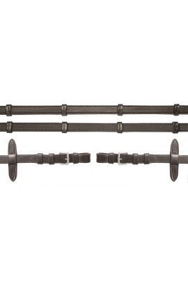 Schockemöhle Sports Teugels Leer Rubber Grip | Bruin