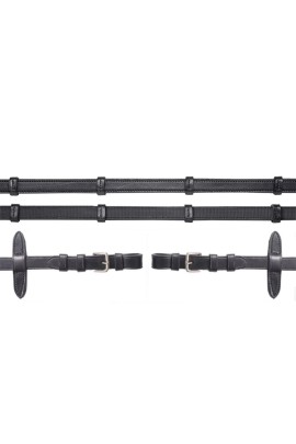 Schockemöhle Sports Reins Leather Rubberised | Black