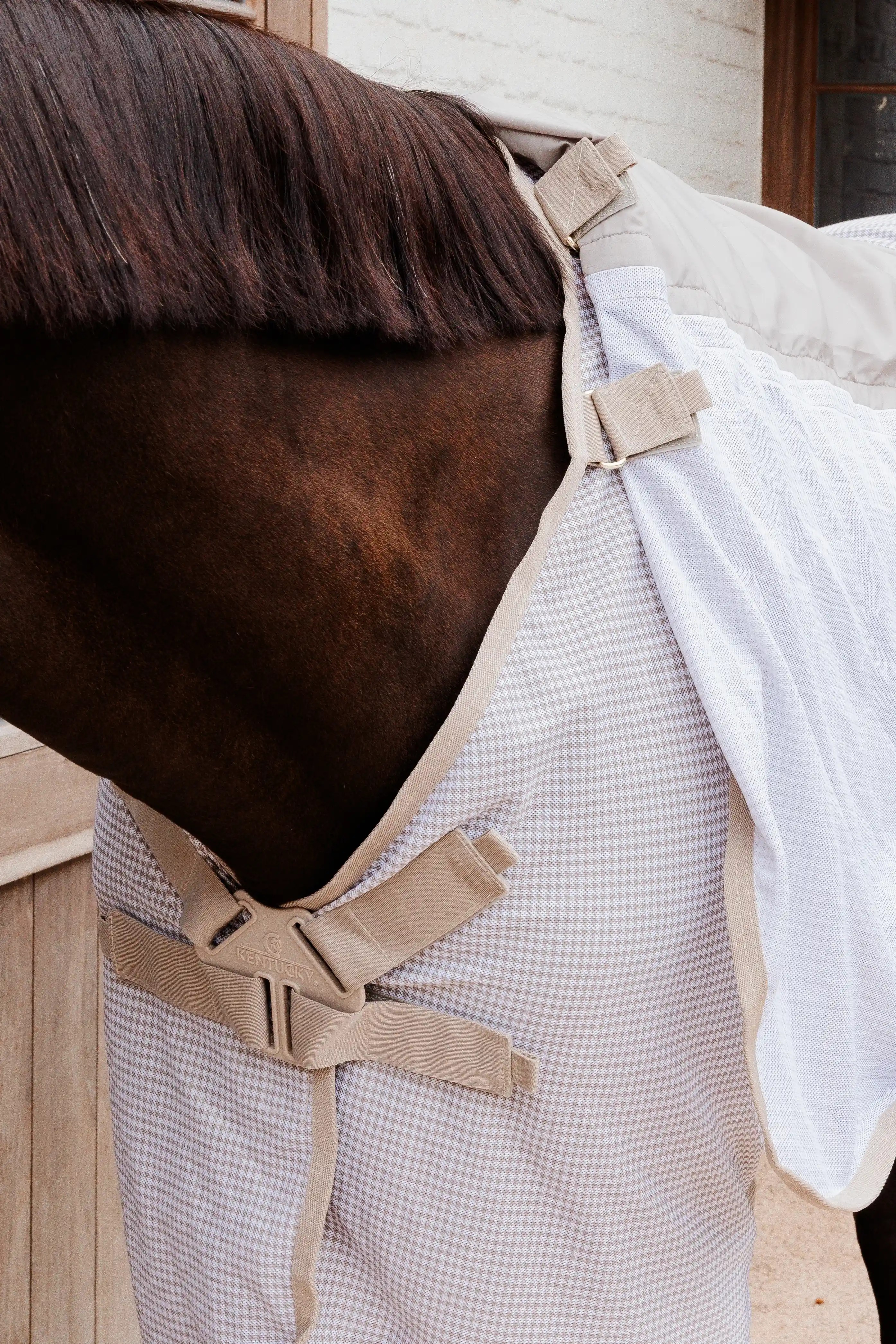 Kentucky Horsewear Mesh Comfort Fly Rug | Pied-de-Poule Kentucky Horsewear Mesh Comfort Fly Rug | Pied-de-Poule