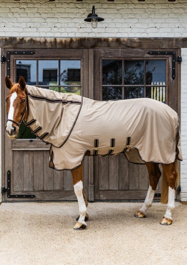 Kentucky Horsewear Mesh Comfort Vliegendeken | Beige - Bruin Kentucky Horsewear Mesh Comfort Vliegendeken | Beige - Bruin