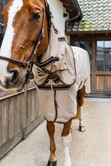 Kentucky Horsewear Mesh Comfort Vliegendeken | Beige - Bruin Kentucky Horsewear Mesh Comfort Vliegendeken | Beige - Bruin