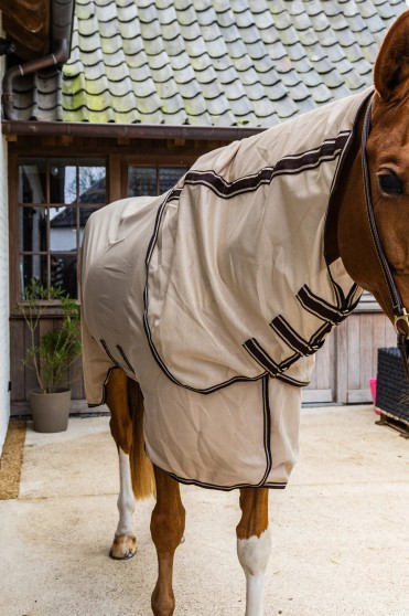 Kentucky Horsewear Mesh Comfort Fly Rug | Beige - Brown Kentucky Horsewear Mesh Comfort Fly Rug | Beige - Brown