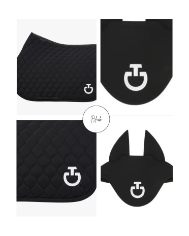Cavalleria Toscana Set Zadeldekje & Oornetje Springen Zwart | Shop Set Cavalleria Toscana Set Zadeldekje & Oornetje Springen Zwart | Shop Set