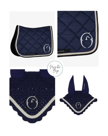 Vestrum Set Saddle Pad & Earnet Jumping Navy Blue/Beige | Shop Now Vestrum Set Saddle Pad & Earnet Jumping Navy Blue/Beige | Shop Now
